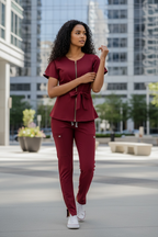 Chymeenes CoreCare Scrub Set | Burgundy